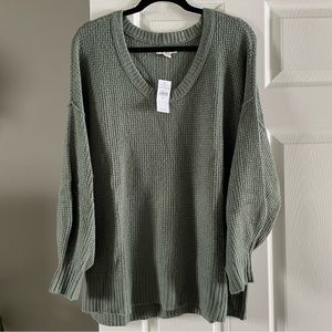 Plush knit sweater